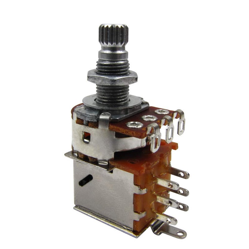 FLEOR فليور 2 قطع من أزرار الجيتار القابلة للدفع والسحب 18 مم عمود مقسم B250K مقاومات خطية - Image 2